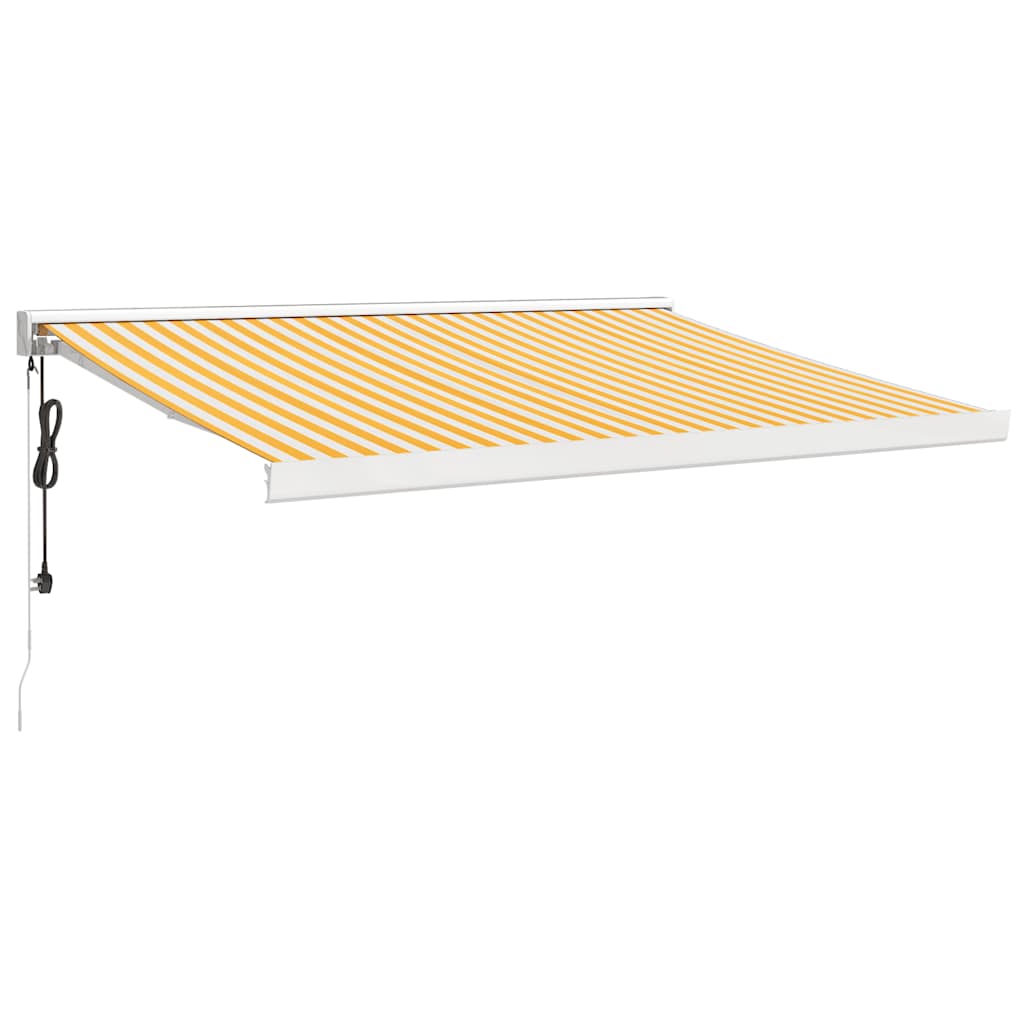 foldemarkise 3x2,5 m stof og aluminium gul og hvid