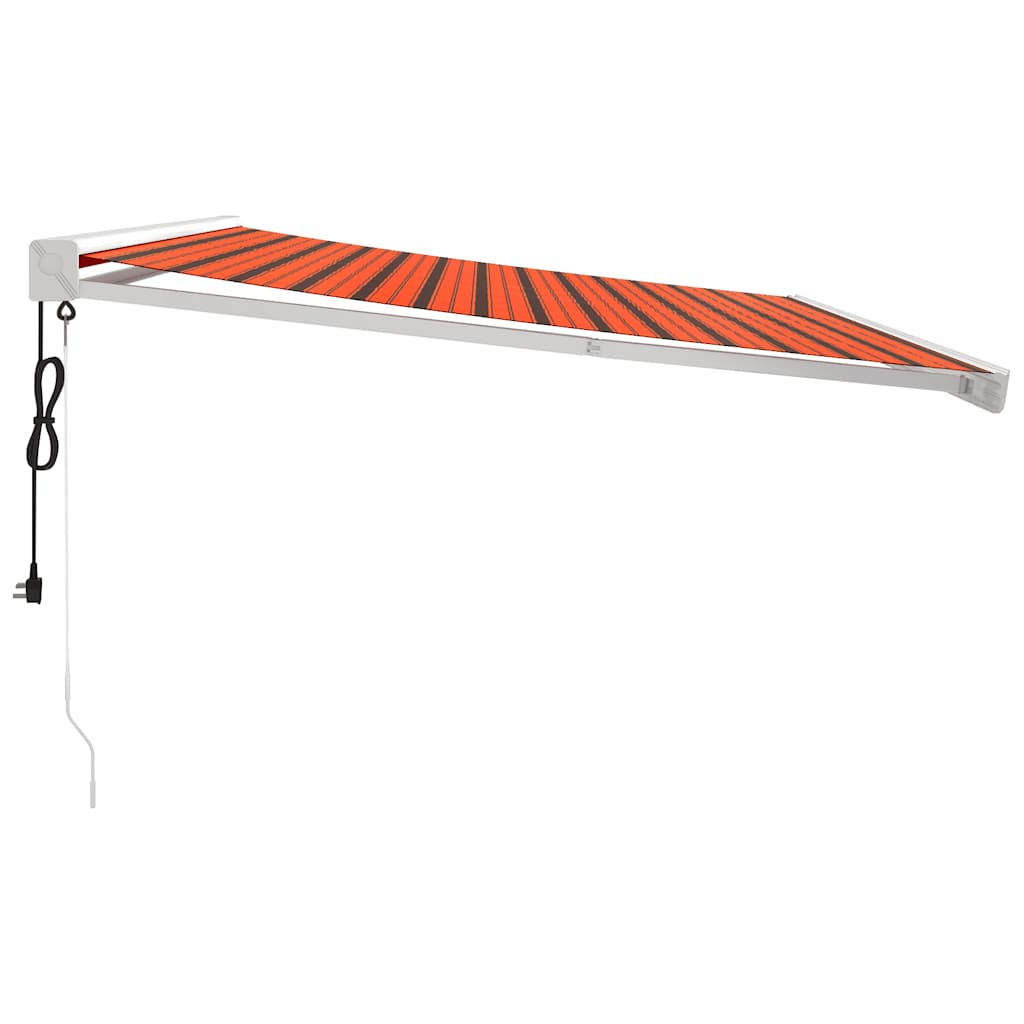 Udtrækkelig markise Orange og Brun 400 × 300 cm Stof og Metal