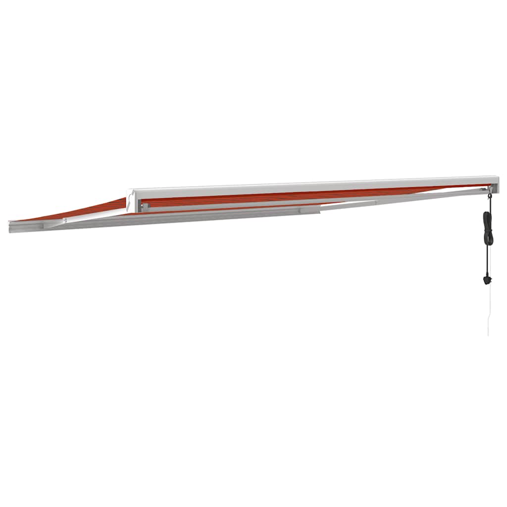 Udtrækkelig markise Orange og Brun 400 × 300 cm Stof og Metal