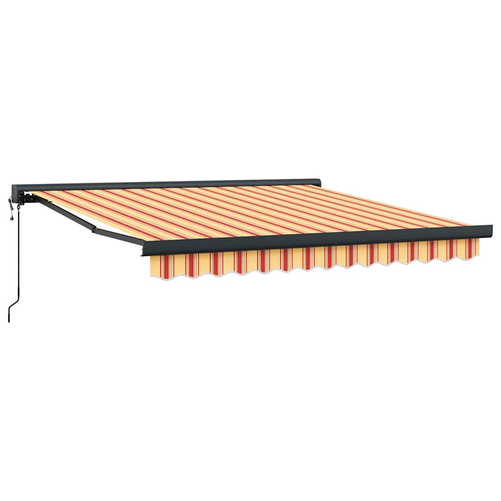 foldemarkise 3,5x2,5 m stof og aluminium gul og hvid