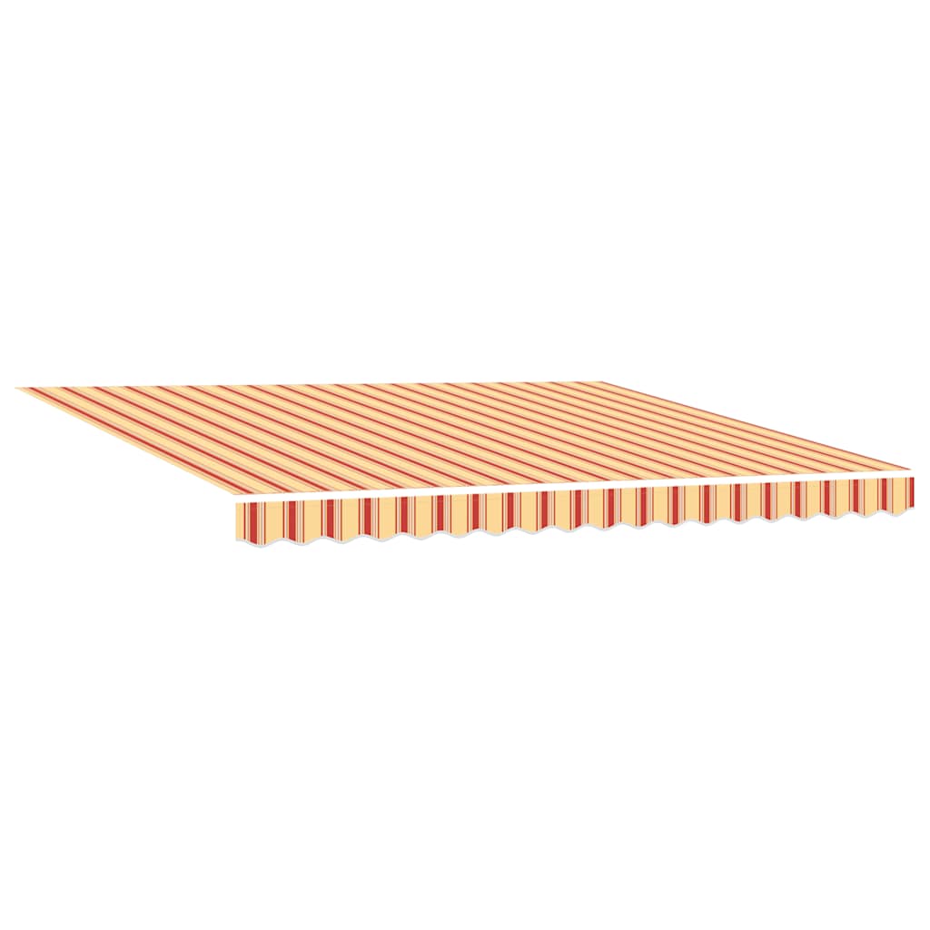 foldemarkise 4x3 m stof og aluminium gul og hvid