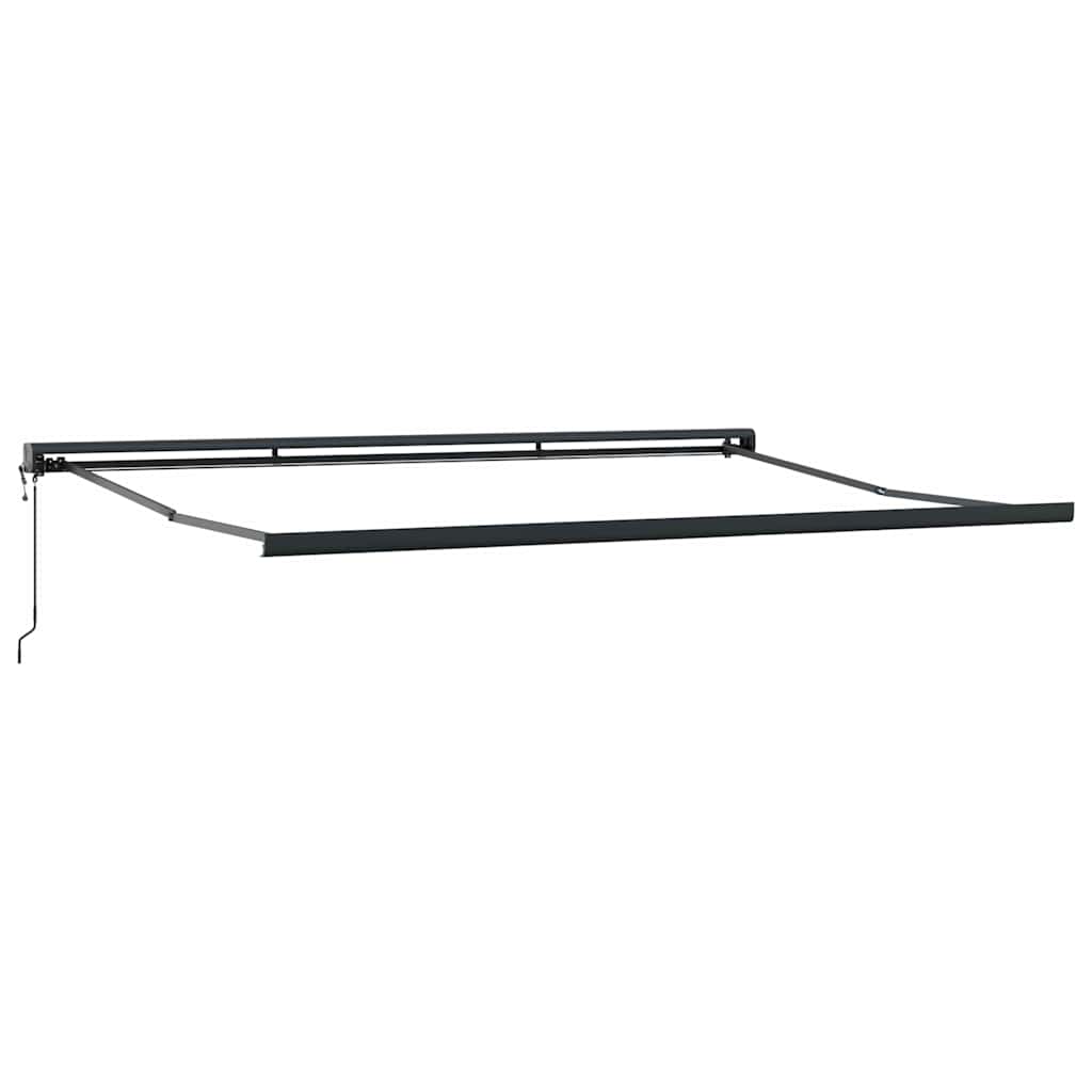 foldemarkise 4,5x3 m stof og aluminium gul og hvid