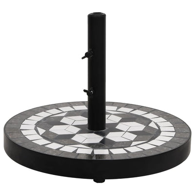 parasolfod 12 kg rund sort og hvid