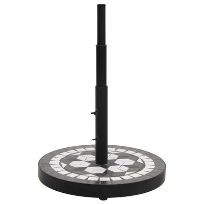 parasolfod 12 kg rund sort og hvid