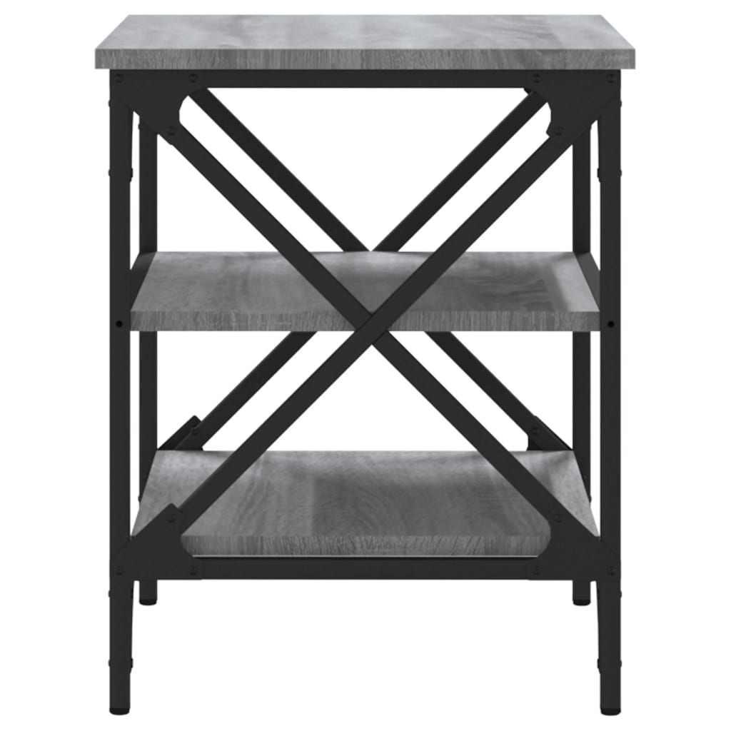 sidebord 40x42x50 cm konstrueret træ grå sonoma-eg