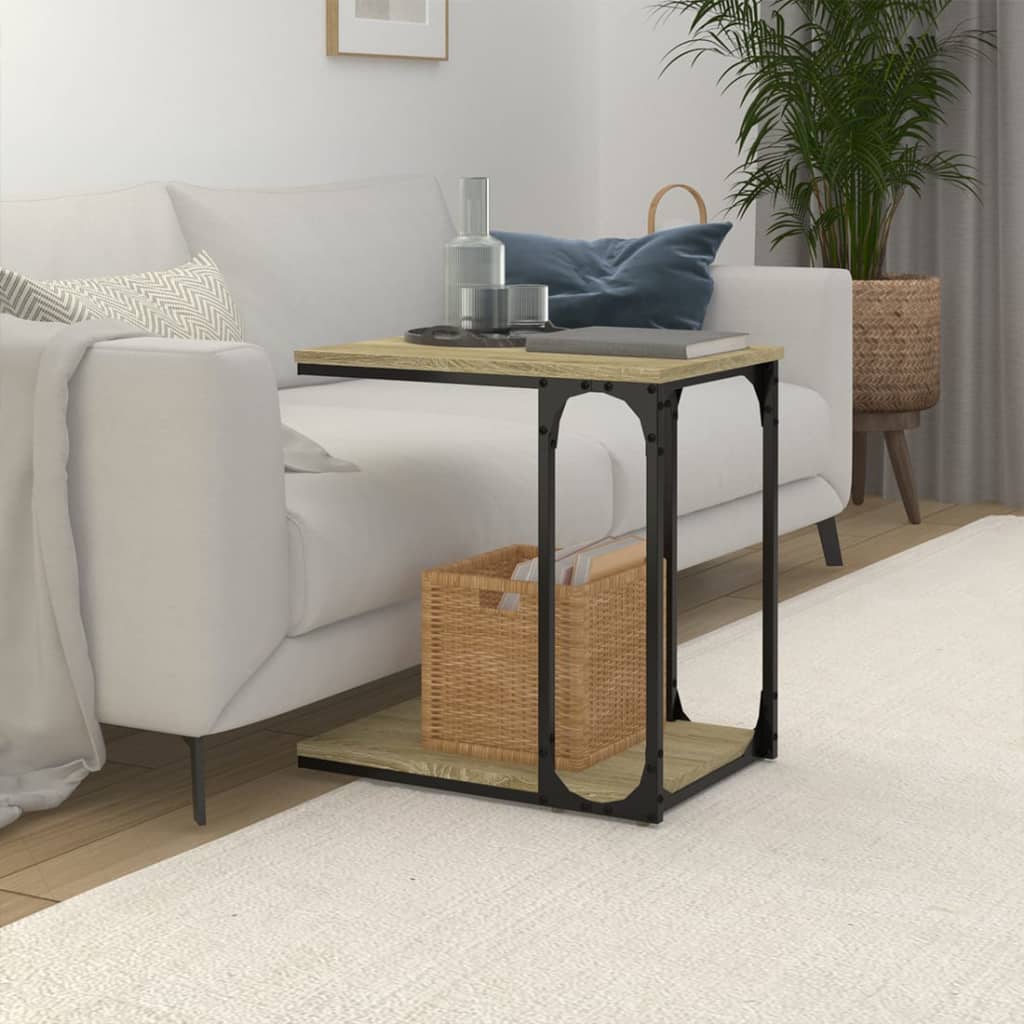 sidebord 50x35x52 cm konstrueret træ sonoma-eg