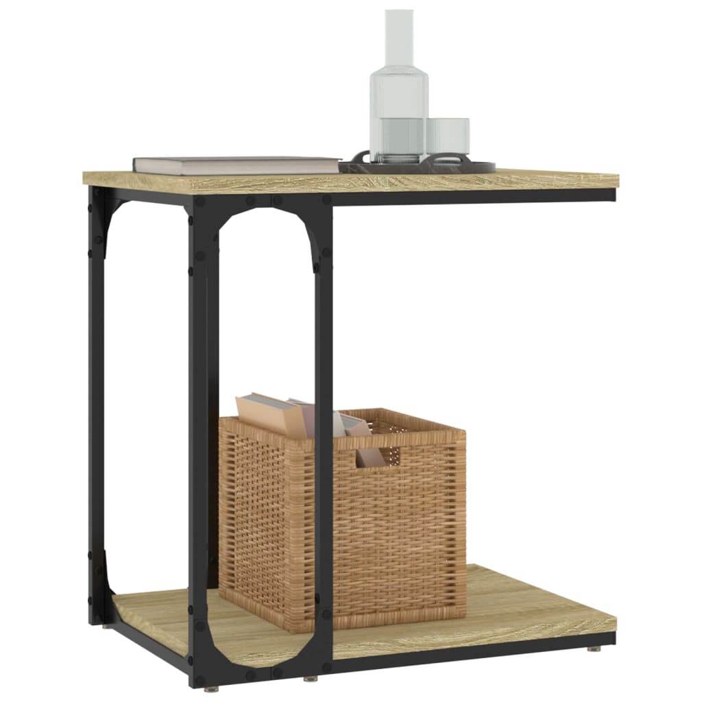 sidebord 50x35x52 cm konstrueret træ sonoma-eg