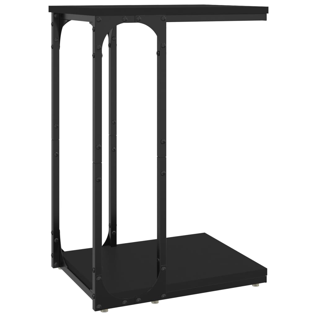 sidebord 40x30x60 cm konstrueret træ sort