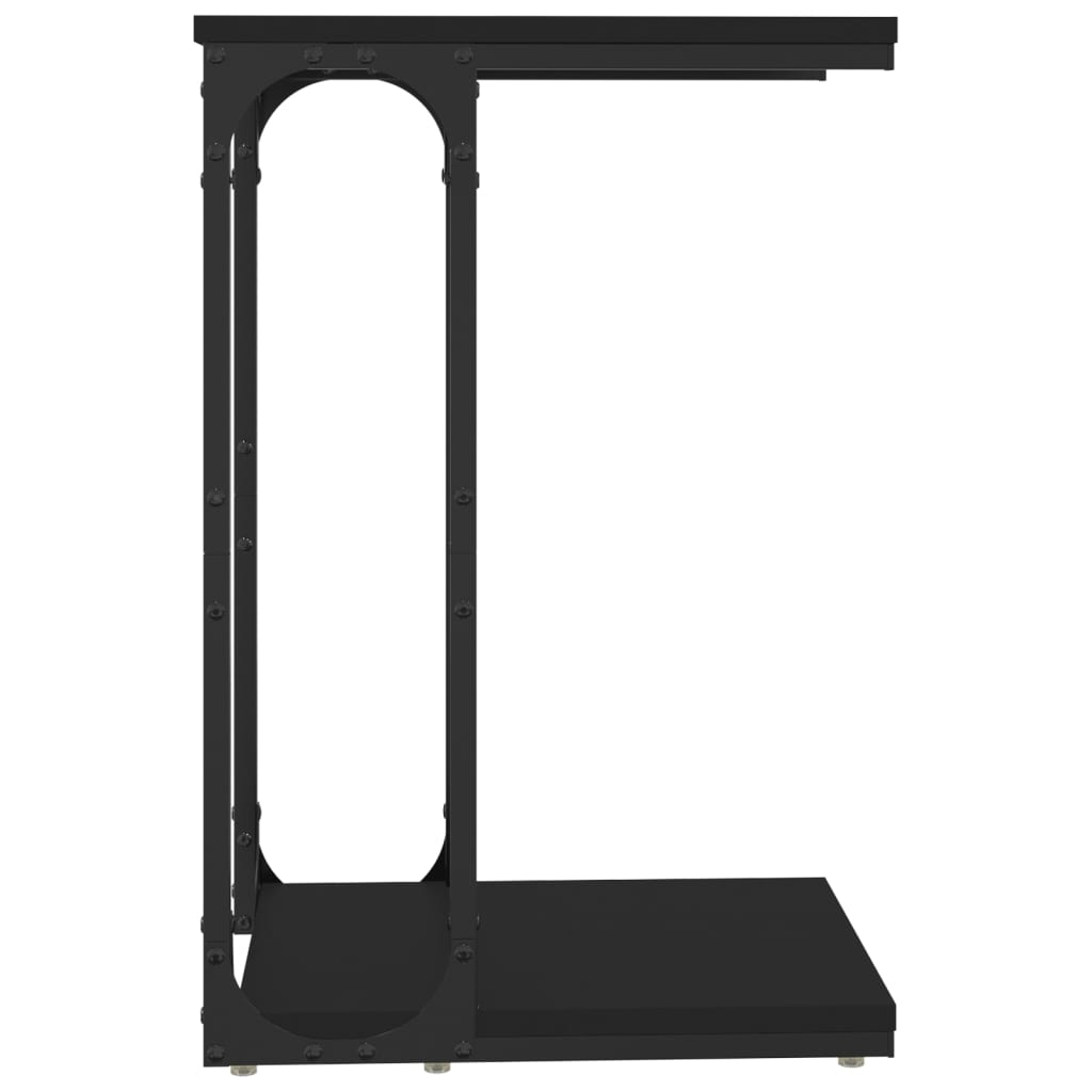 sidebord 40x30x60 cm konstrueret træ sort