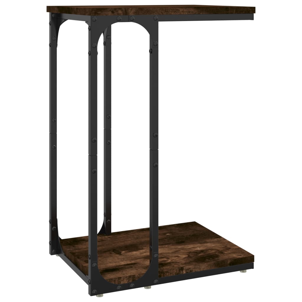sidebord 40x30x60 cm konstrueret træ røget egetræsfarve