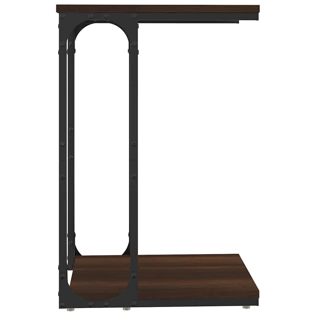 sidebord 40x30x60 cm konstrueret træ brun egetræsfarve