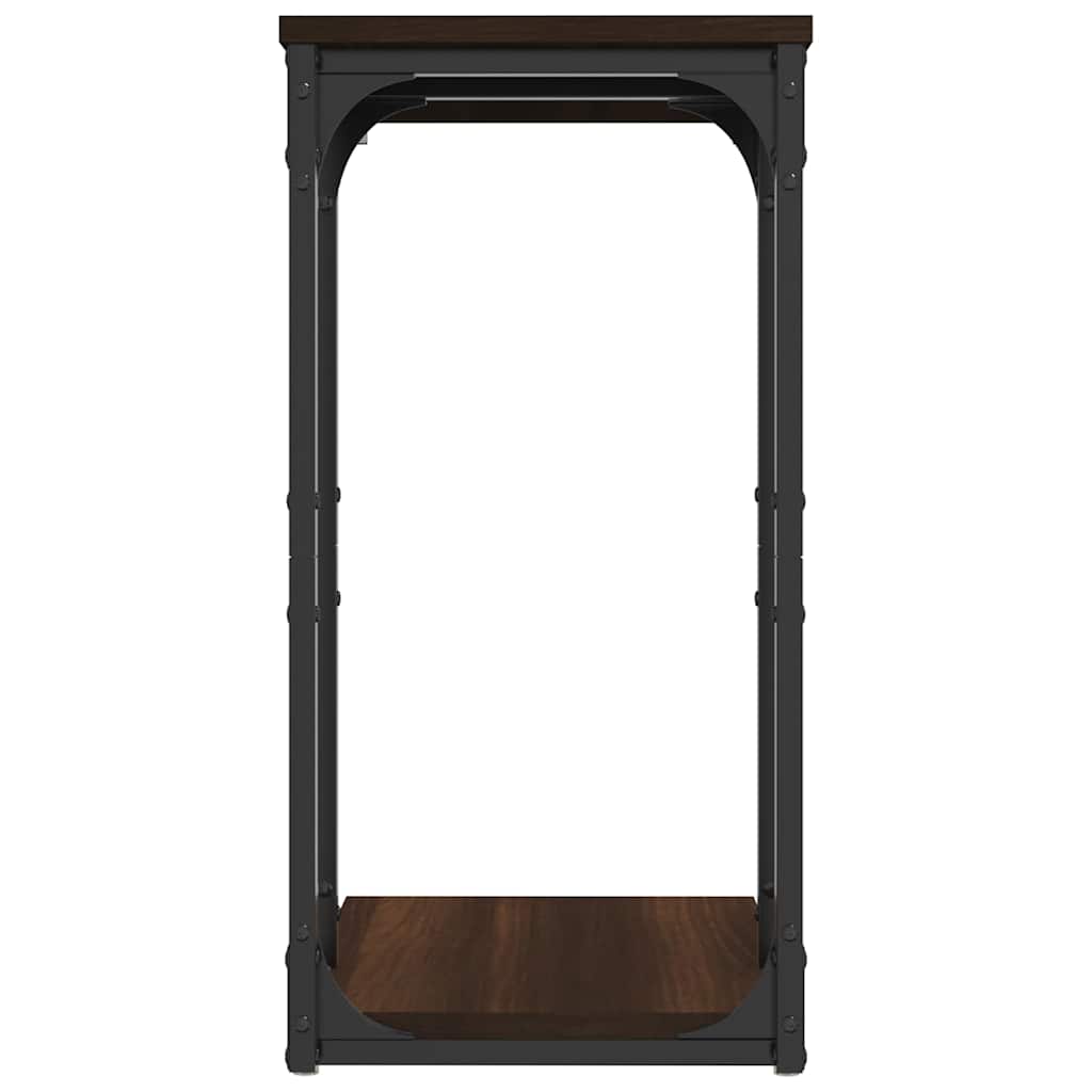 sidebord 40x30x60 cm konstrueret træ brun egetræsfarve