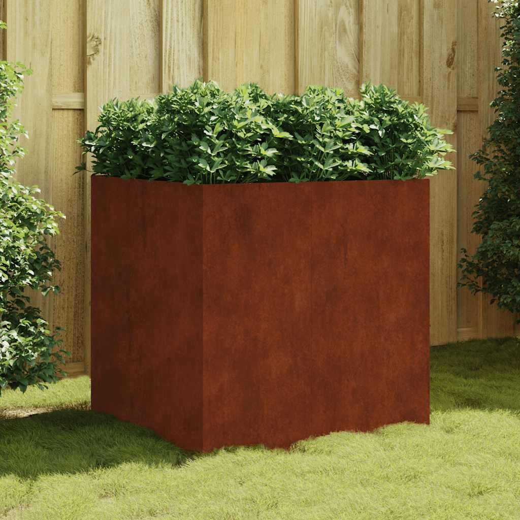 plantekasse 80x80x80 cm cortenstål