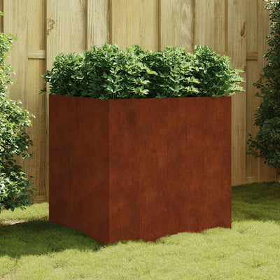 plantekasse 80x80x80 cm cortenstål