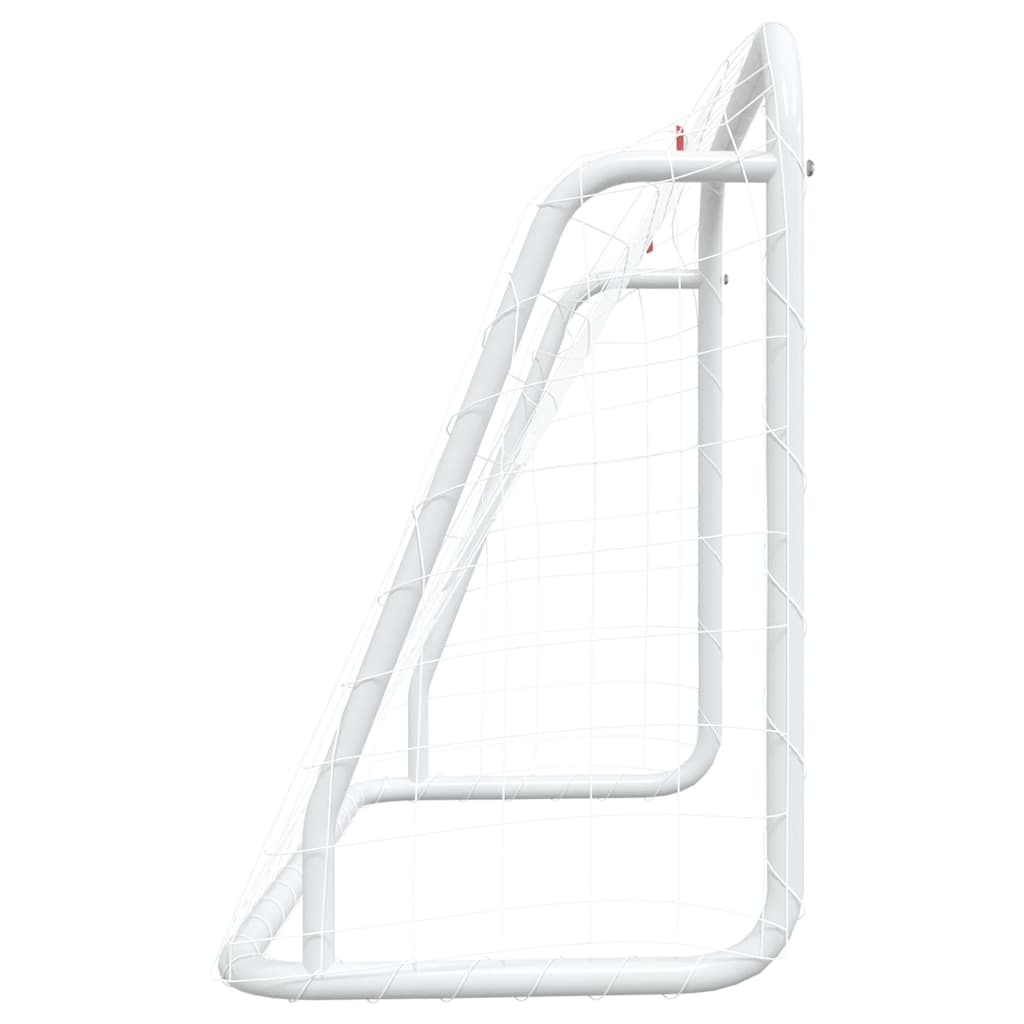 fodboldmål med net 125x96x60 cm stål og polyester hvid