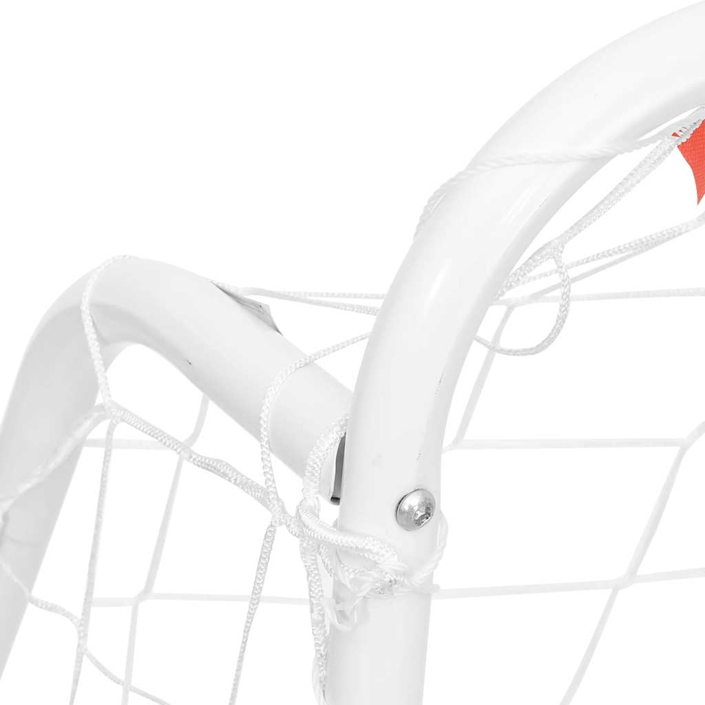 fodboldmål med net 125x96x60 cm stål og polyester hvid