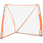 bærbart baseballnet 183x182x183 cm polyester stål sort orange