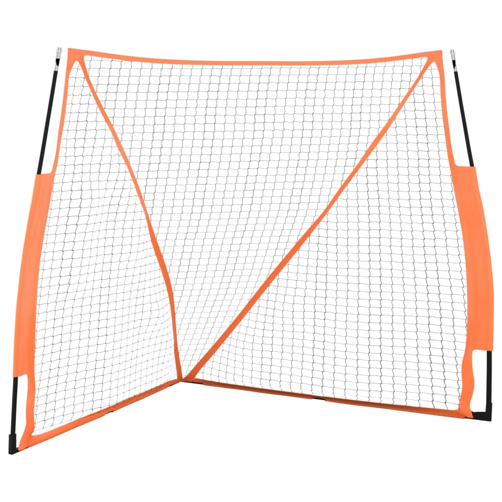 bærbart baseballnet 183x182x183 cm polyester stål sort orange