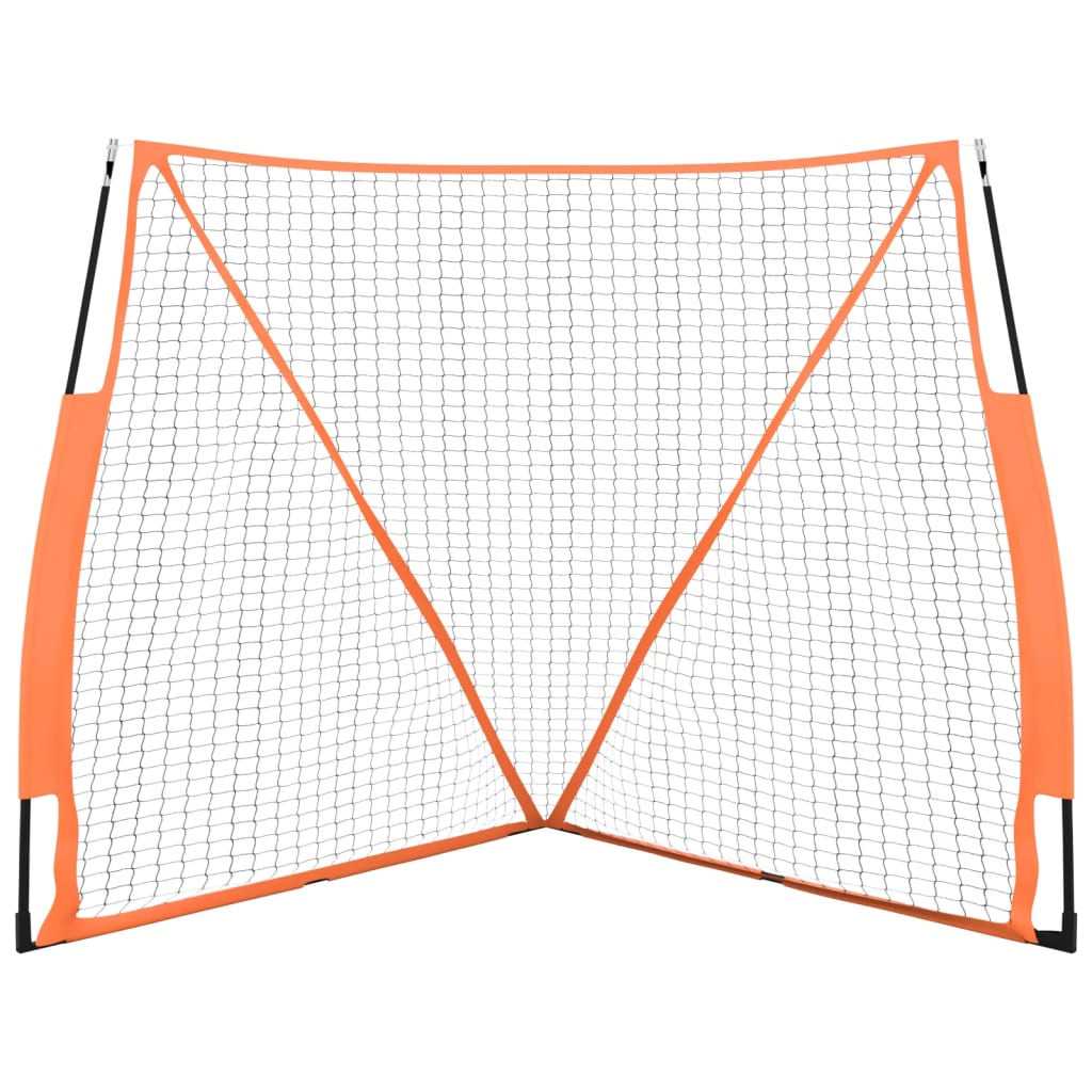 bærbart baseballnet 183x182x183 cm polyester stål sort orange