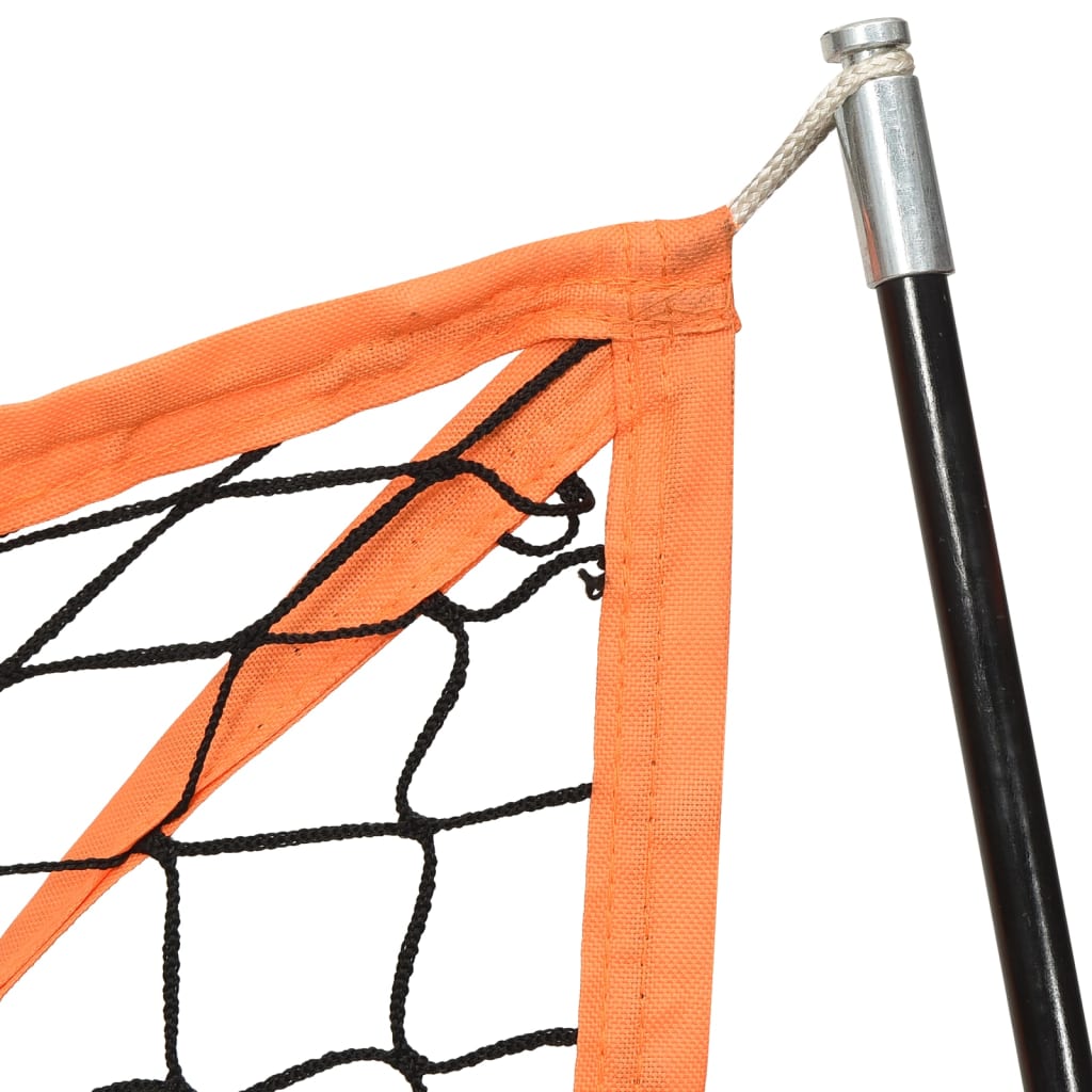 bærbart baseballnet 183x182x183 cm polyester stål sort orange