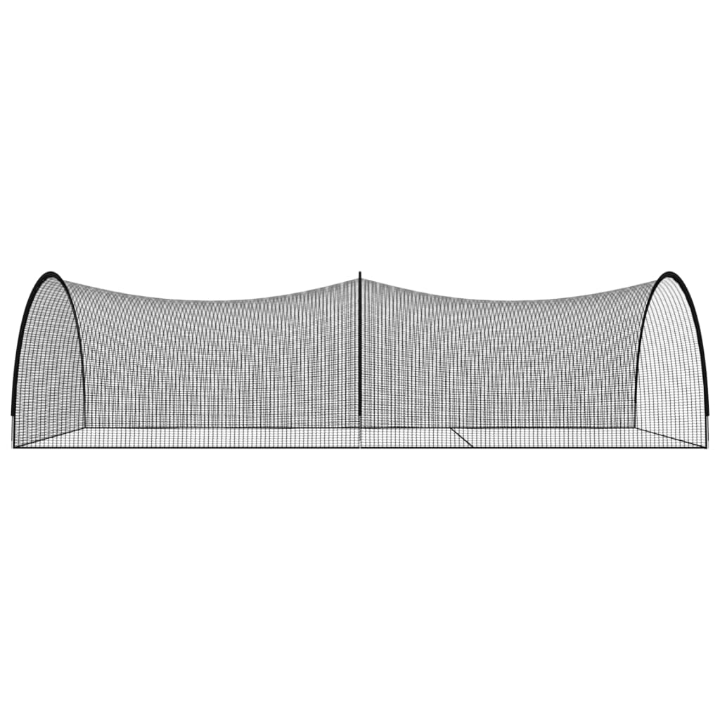 batting cage net til baseball 900x400x250 cm polyester sort
