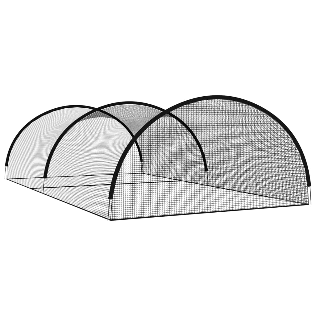 batting cage net til baseball 900x400x250 cm polyester sort