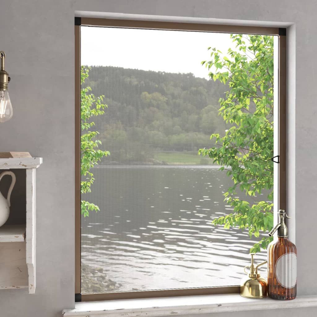 insektnet til vinduer 80x100 cm brun