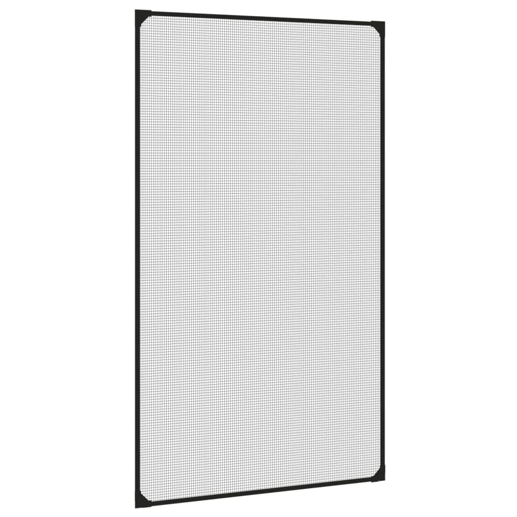 magnetisk insektnet til vinduer 80x140 cm antracitgrå