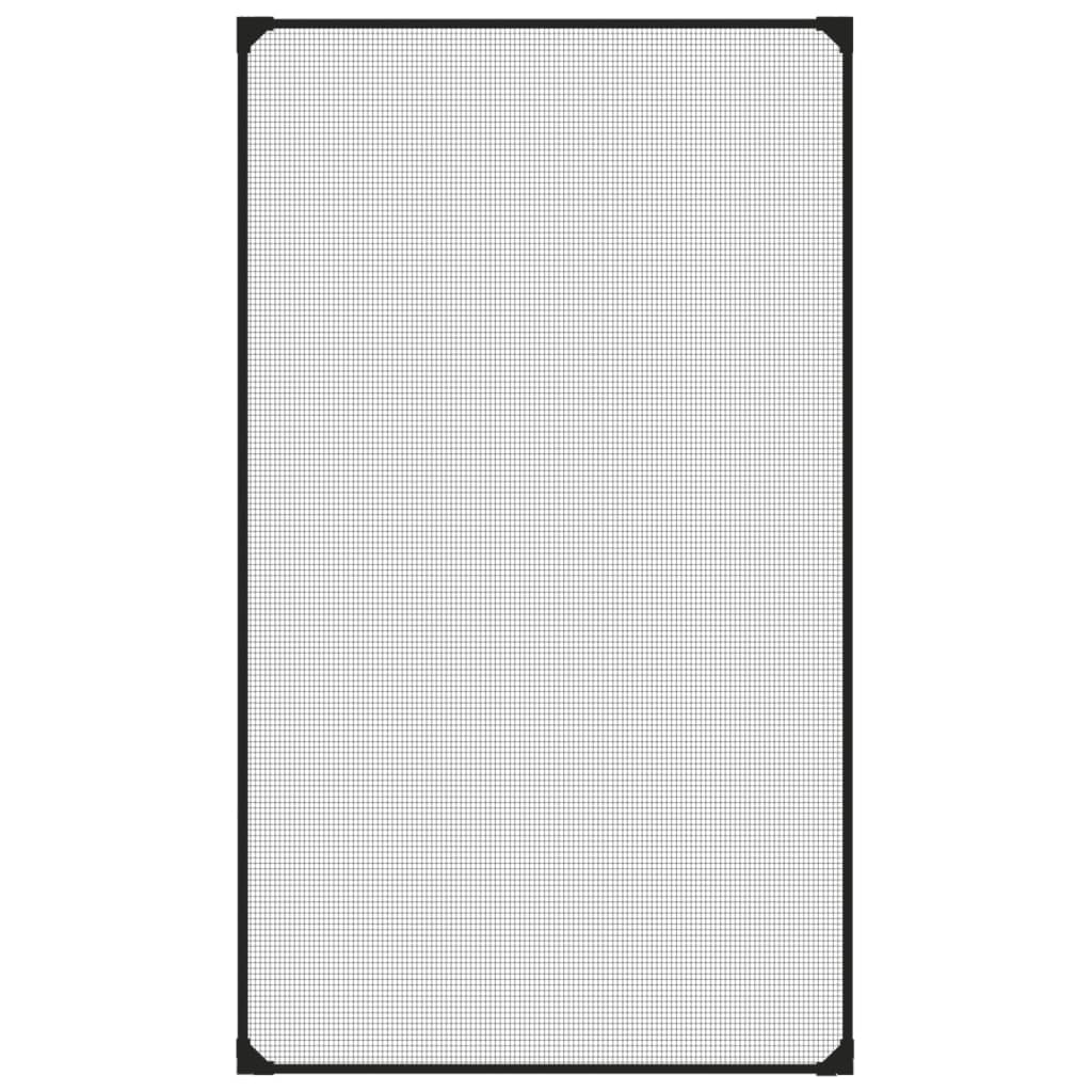 magnetisk insektnet til vinduer 80x140 cm antracitgrå