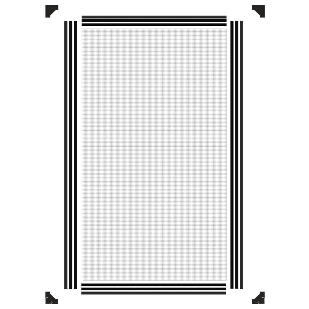 magnetisk insektnet til vinduer 80x140 cm antracitgrå