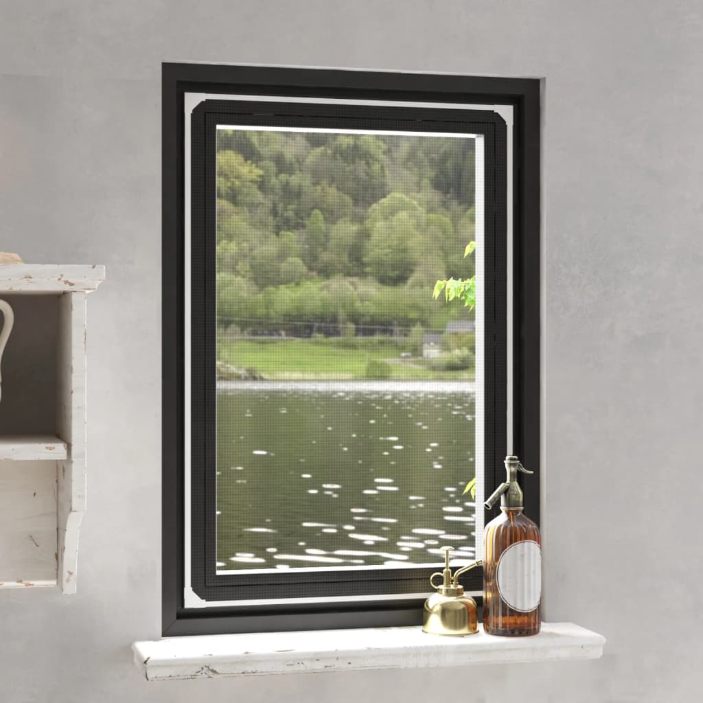 magnetisk insektnet til vinduer 80x120 cm hvid