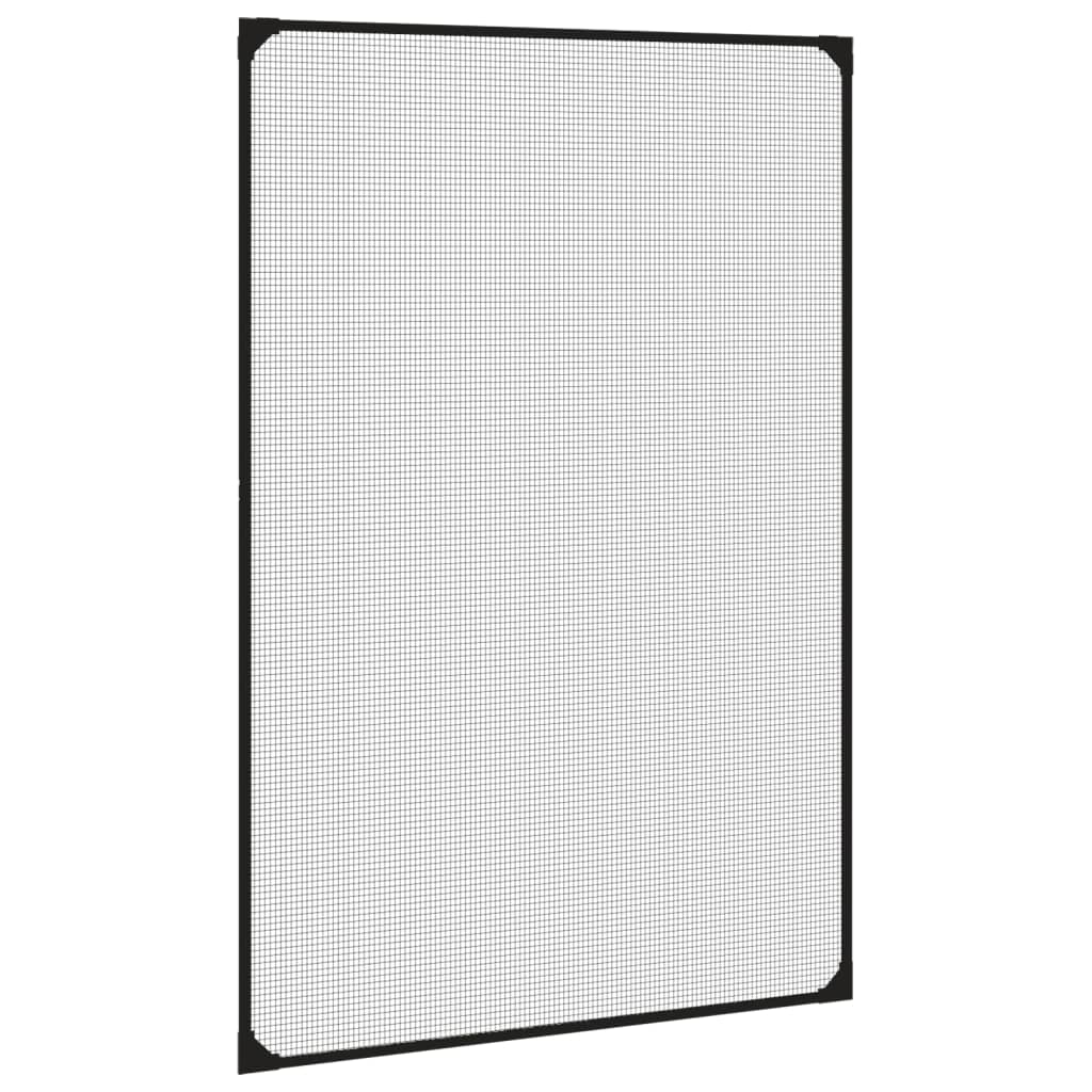 magnetisk insektnet til vinduer 80x120 cm antracitgrå