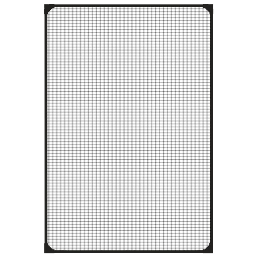 magnetisk insektnet til vinduer 80x120 cm antracitgrå