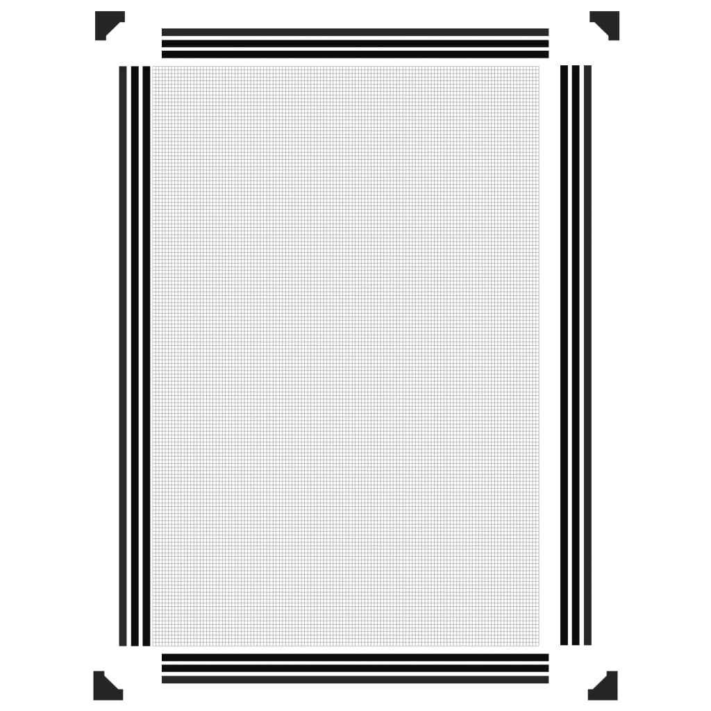 magnetisk insektnet til vinduer 80x120 cm antracitgrå