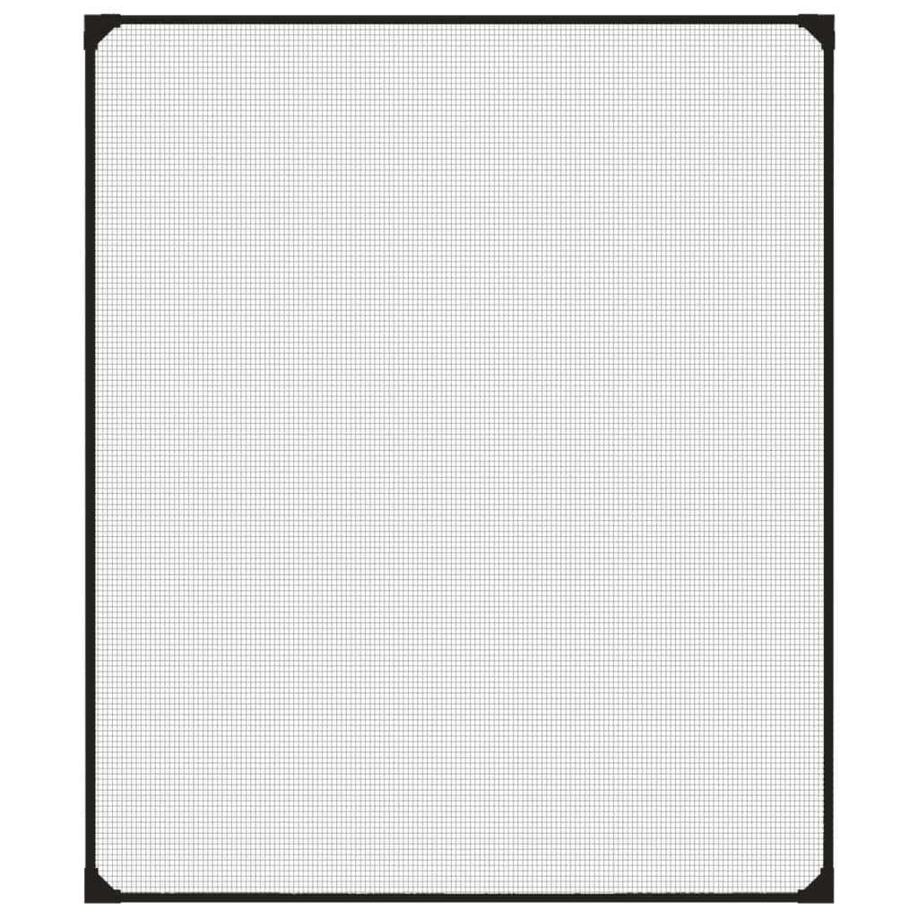 magnetisk insektnet til vinduer 100x120 cm antracitgrå