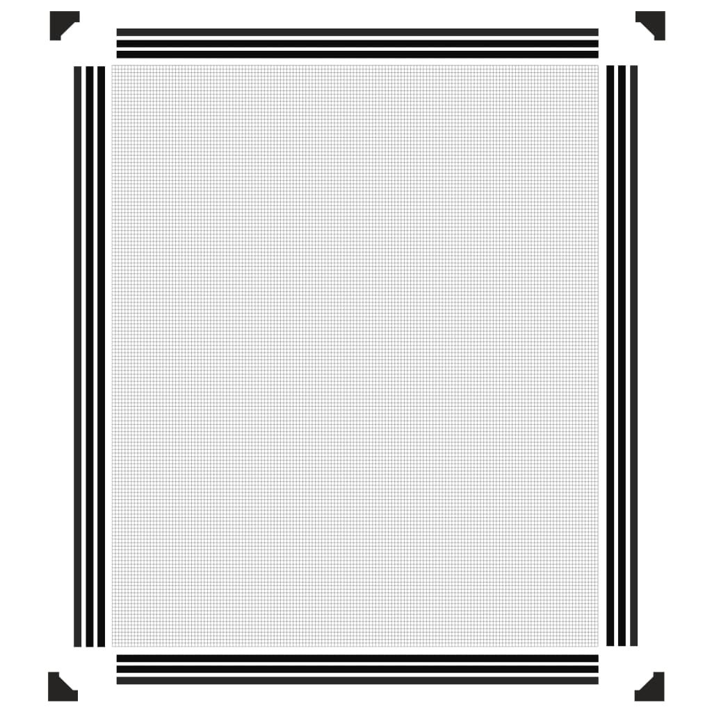 magnetisk insektnet til vinduer 100x120 cm antracitgrå