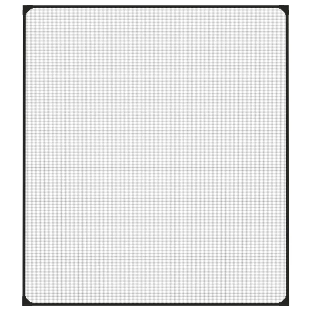 magnetisk insektnet til vinduer 120x140 cm antracitgrå