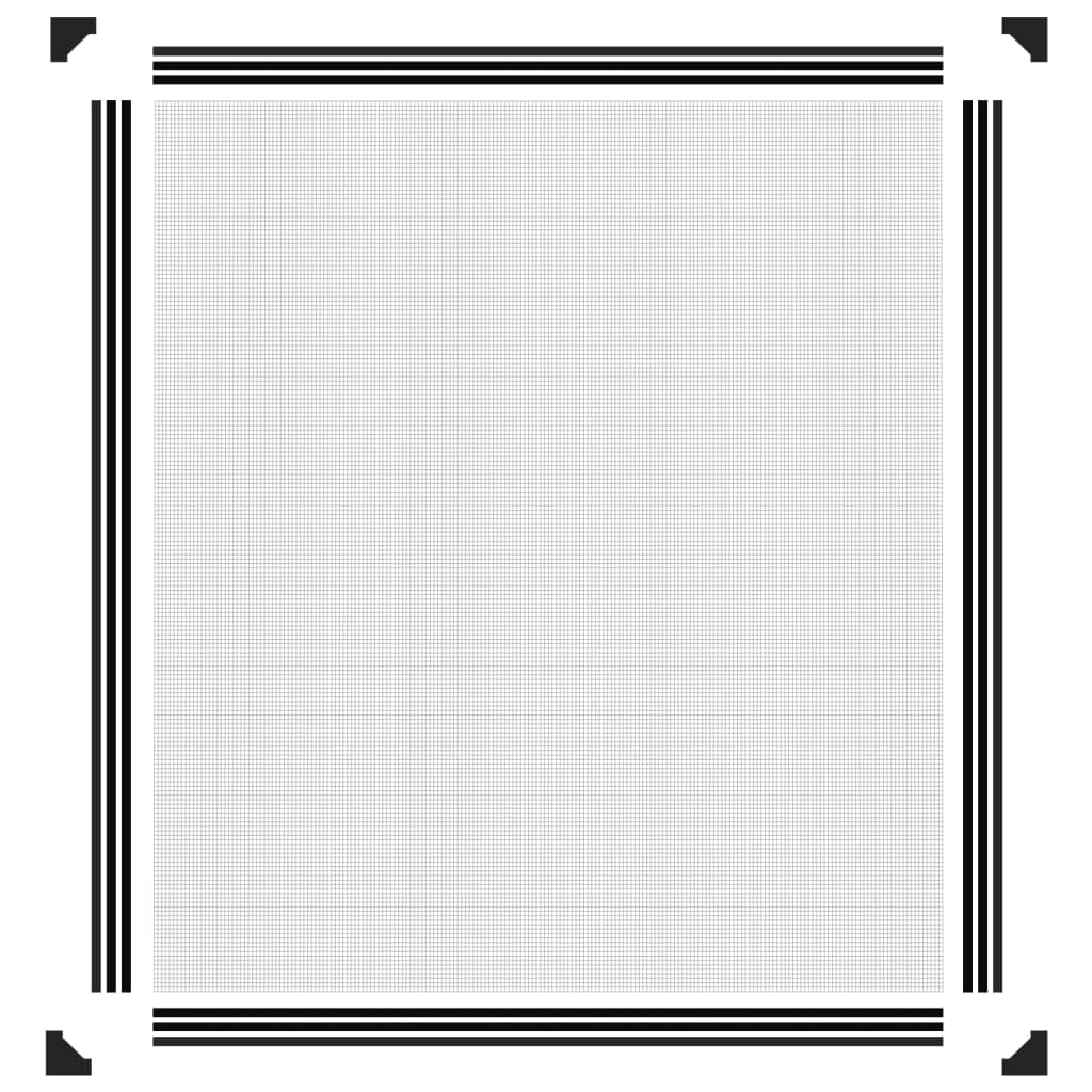 magnetisk insektnet til vinduer 120x140 cm antracitgrå