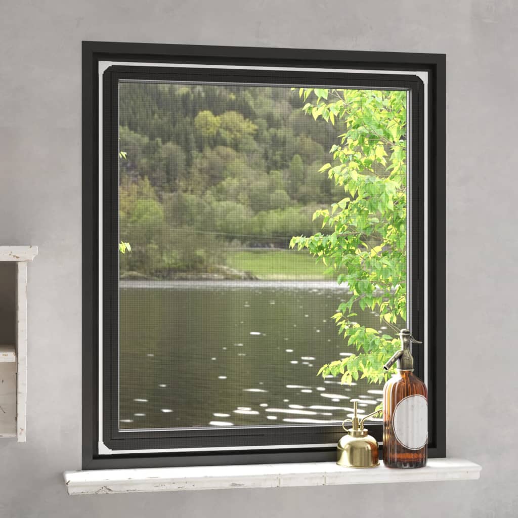 magnetisk insektnet til vinduer 130x150 cm hvid