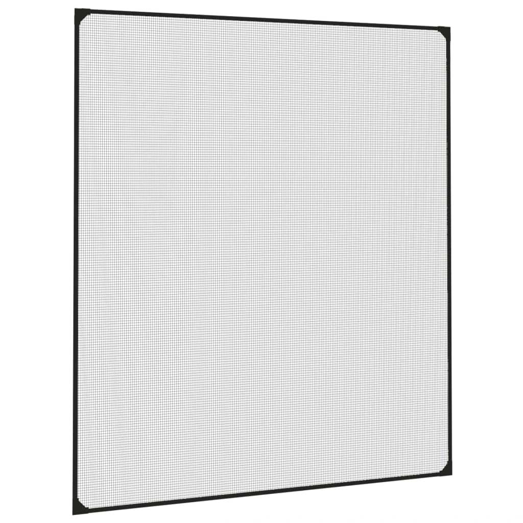 magnetisk insektnet til vinduer 130x150 cm antracitgrå