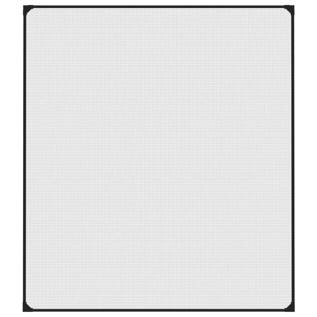 magnetisk insektnet til vinduer 130x150 cm antracitgrå