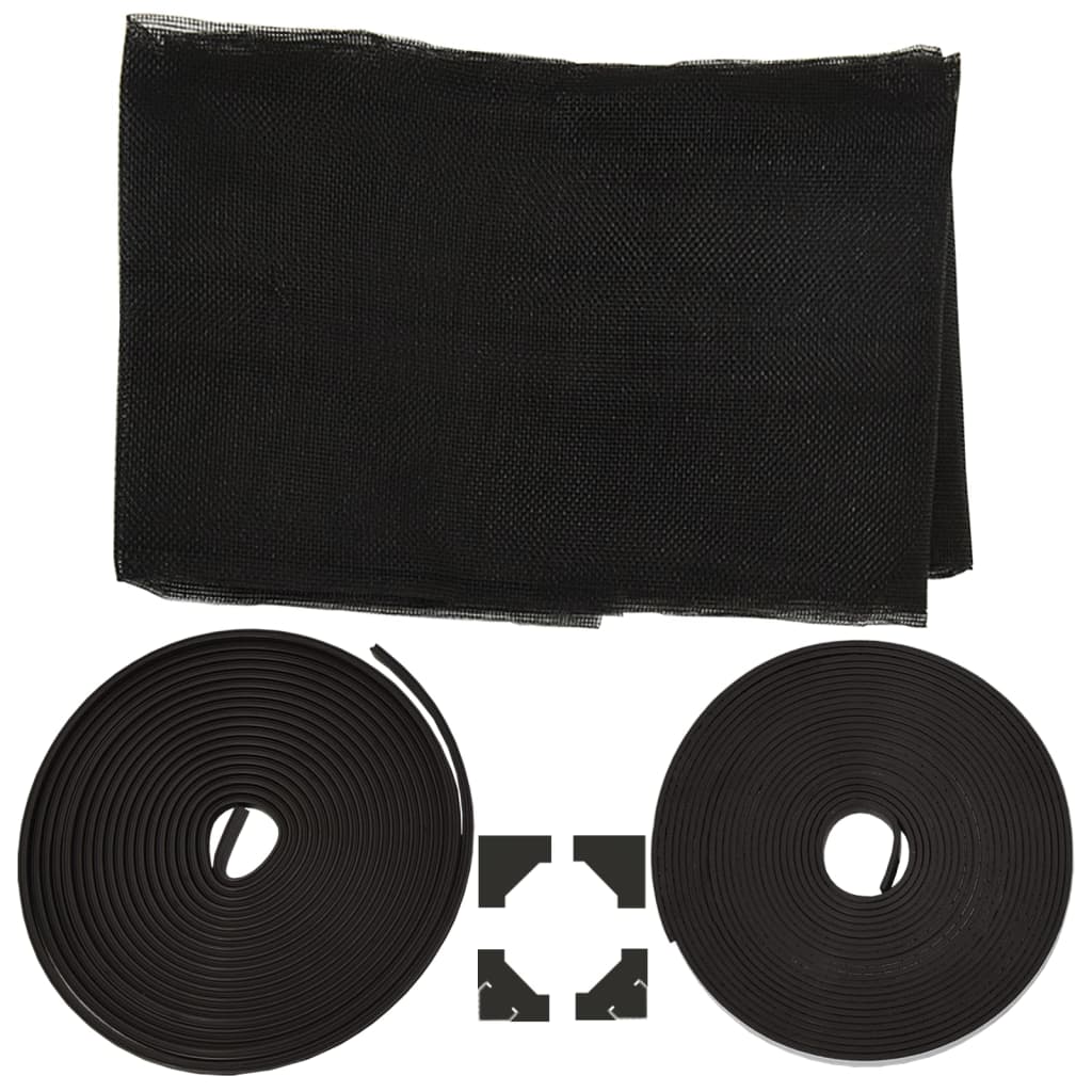 magnetisk insektnet til vinduer 130x150 cm antracitgrå