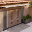 dørbaldakin 396x90 cm polycarbonat sort og transparent