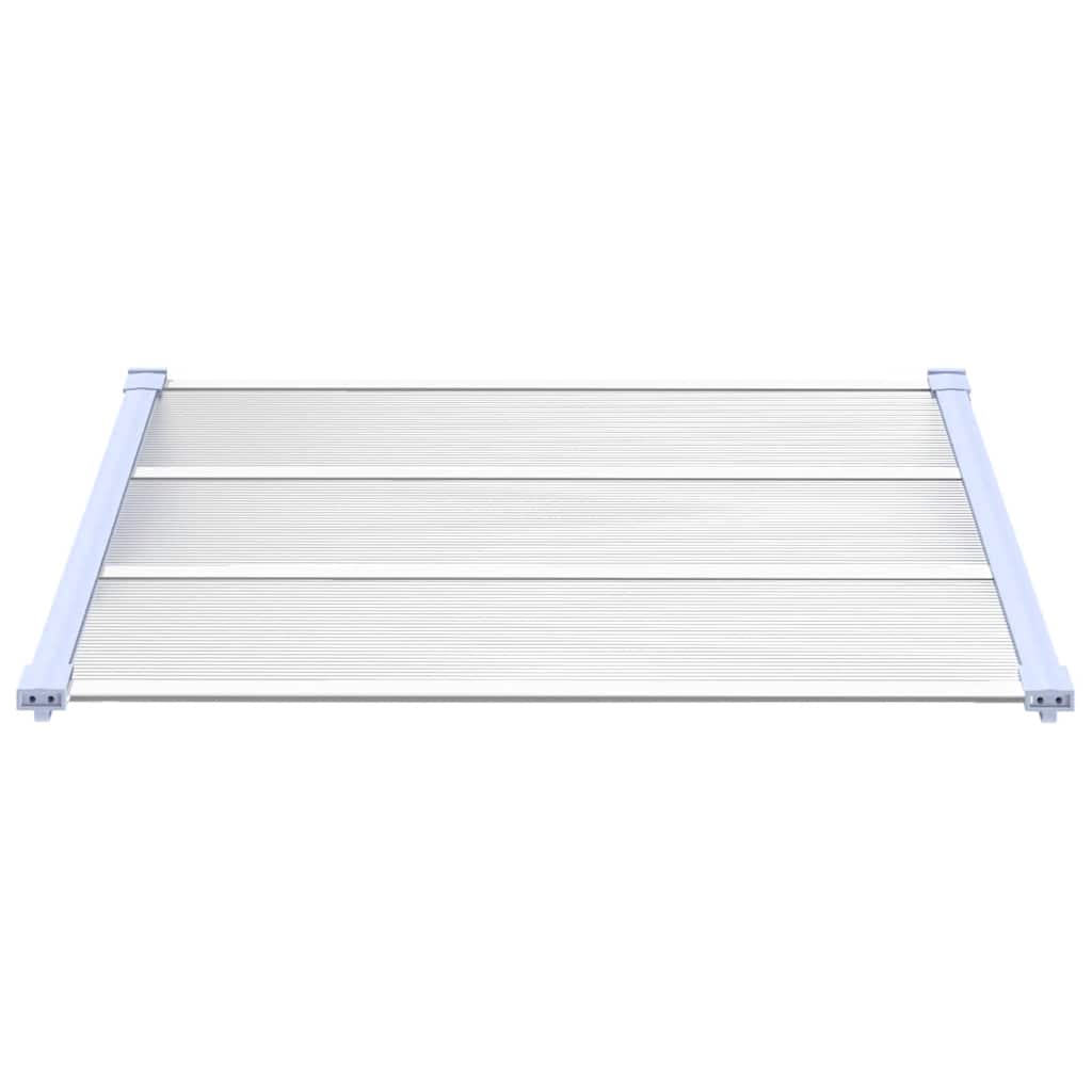 dørbaldakin 122x90 cm polycarbonat grå og transparent