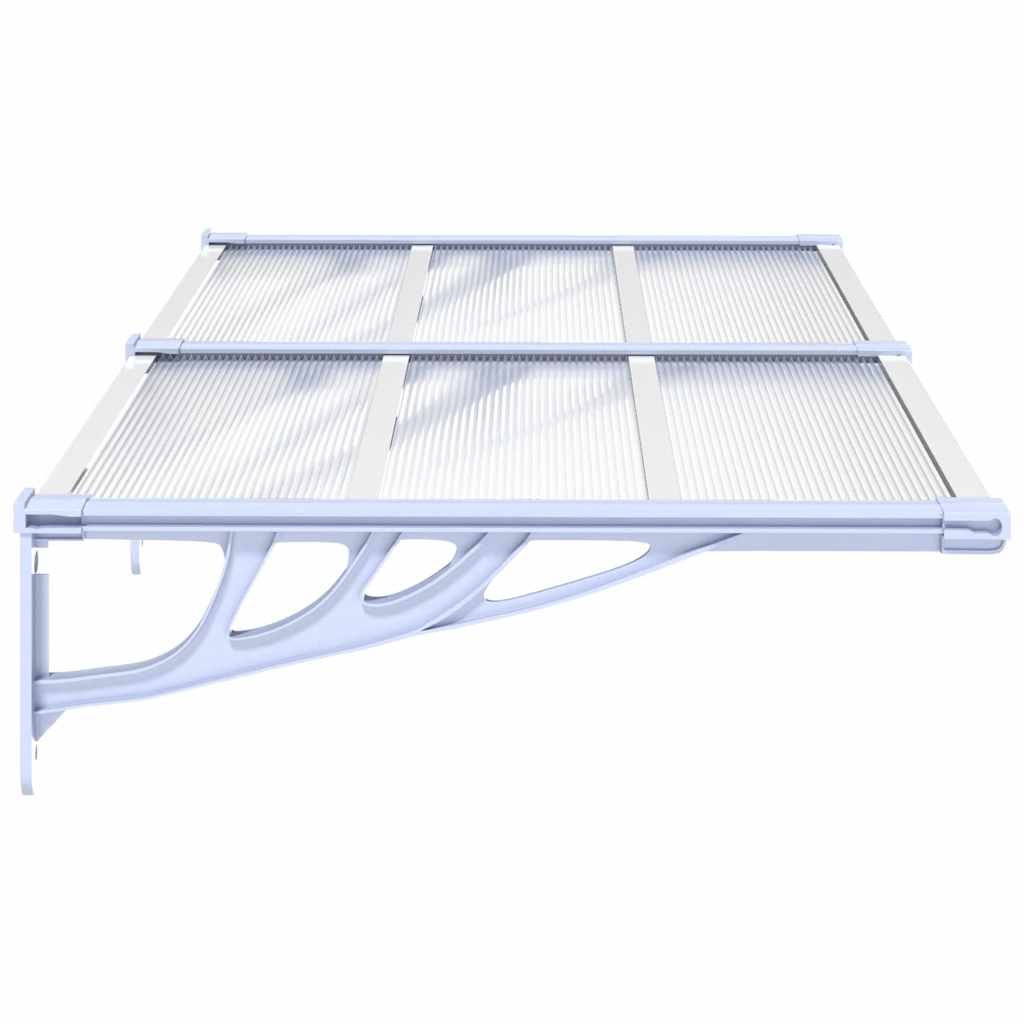 dørbaldakin 152,5x90 cm polycarbonat grå og transparent