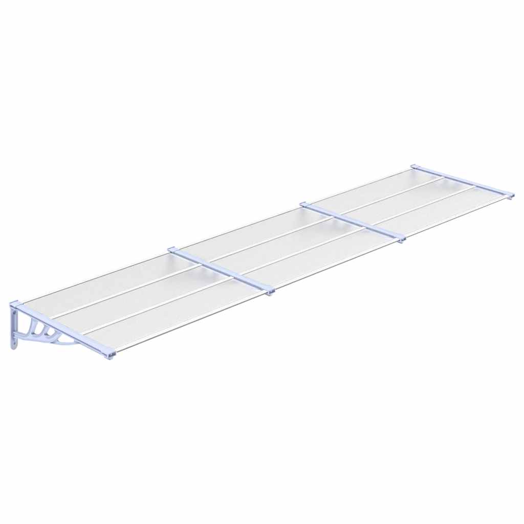 dørbaldakin 358,5x90 cm polycarbonat grå og transparent