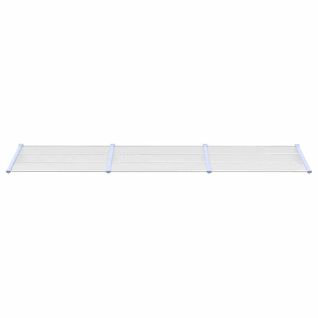 dørbaldakin 358,5x90 cm polycarbonat grå og transparent
