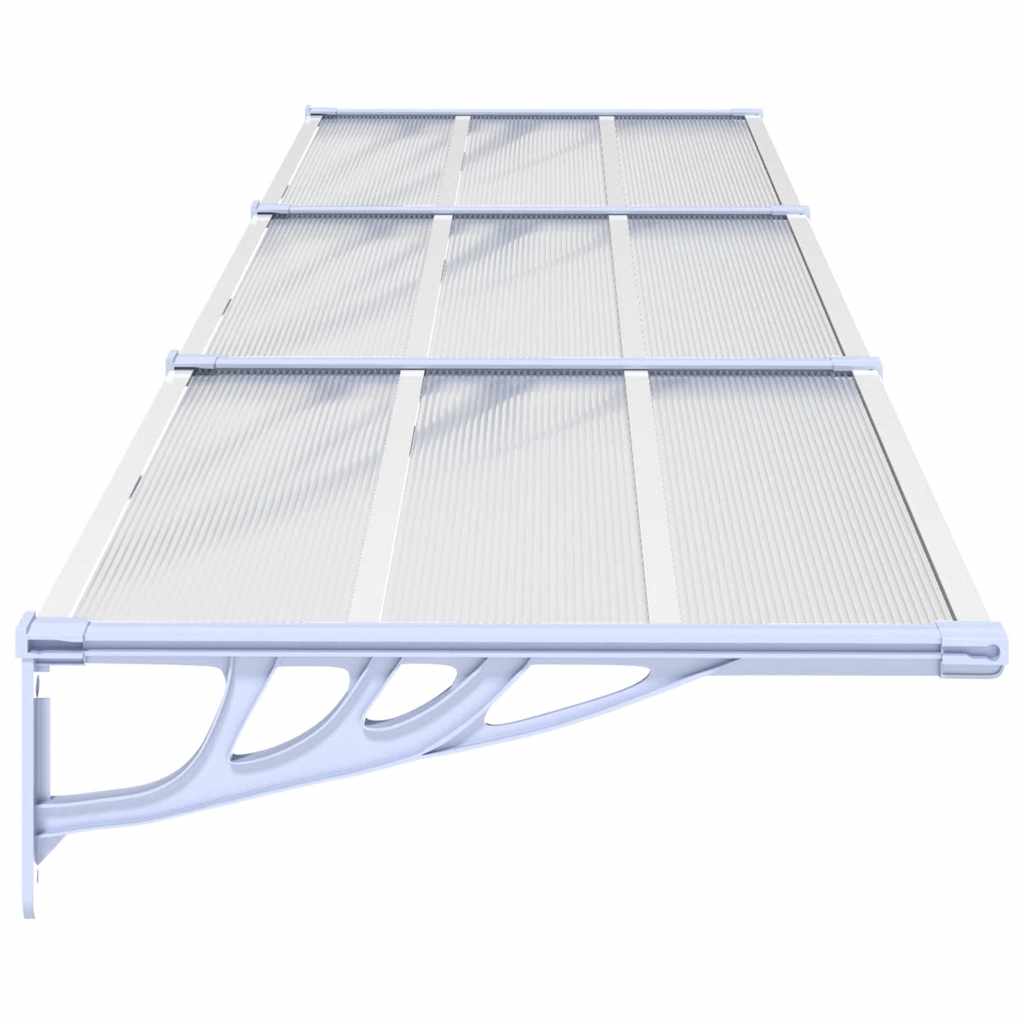 dørbaldakin 358,5x90 cm polycarbonat grå og transparent