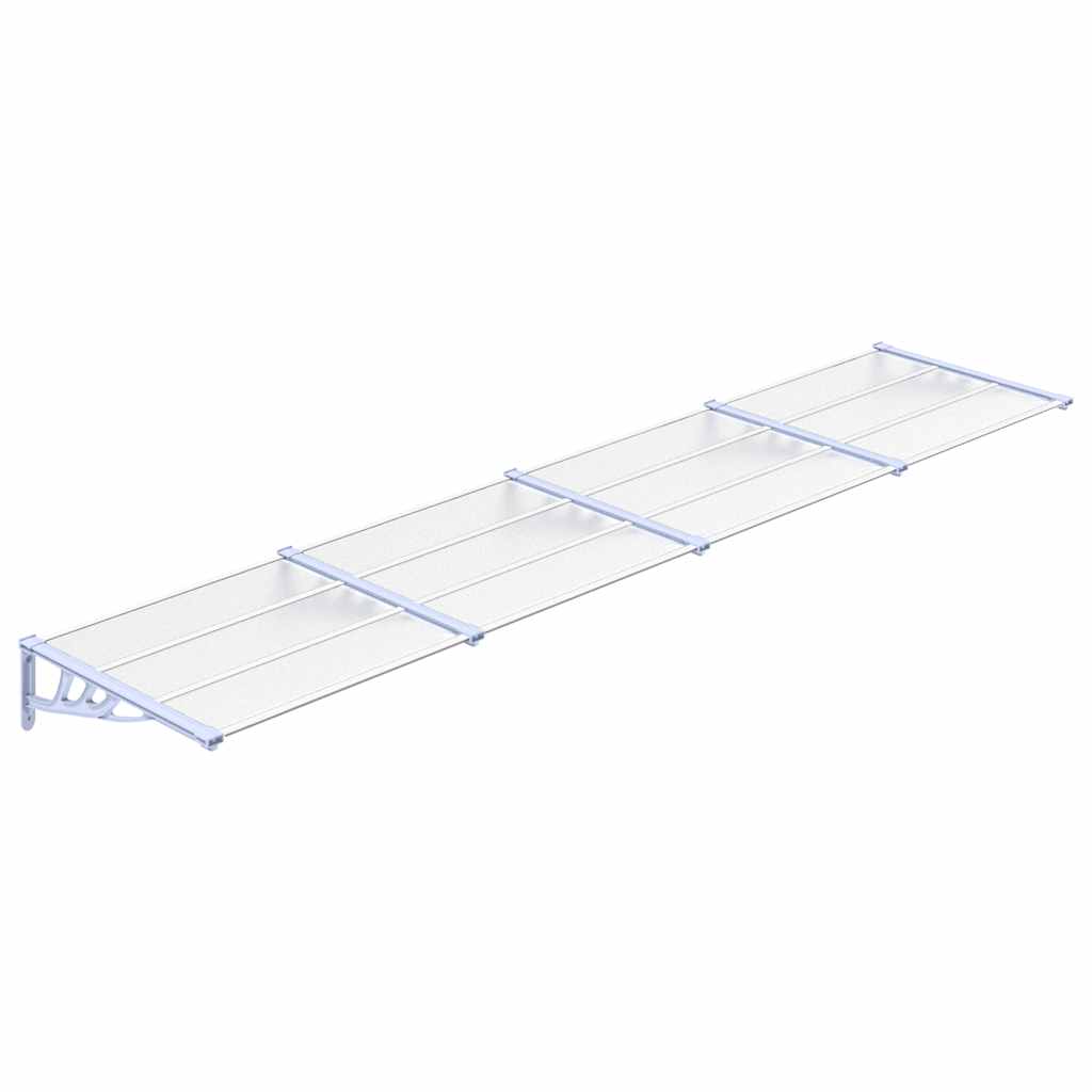 dørbaldakin 396x90 cm polycarbonat grå og transparent