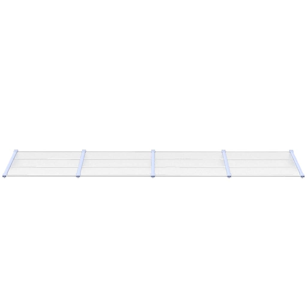 dørbaldakin 396x90 cm polycarbonat grå og transparent